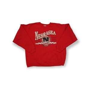 Vintage Nebraska Cornhuskers Sweatshirt Red Mens‎ XL